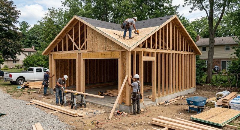 Detached Garage Construction in Houston, TX