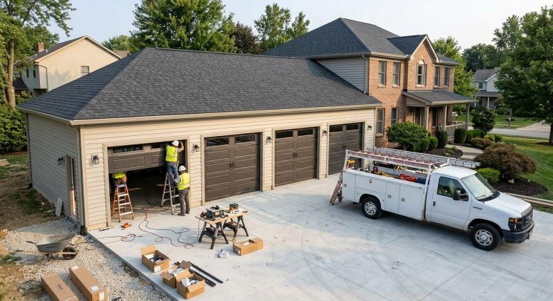 Four Car Garage Installation in Conroe, TX